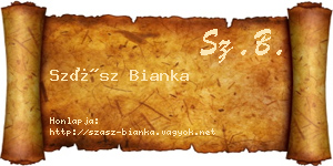 Szász Bianka névjegykártya