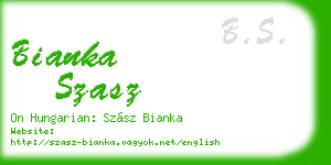 bianka szasz business card